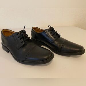 Collection Clarks Mens Black Leather Oxford Dress Shoes Size 8 1/2